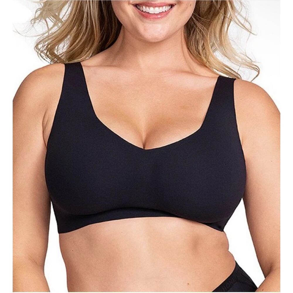 NWT Honeylove LiftWear V-Neck Bra Black Size XL X-Large
